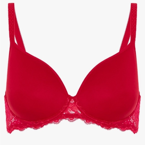 SIMONE PERELE Caresse 3D Plunge Bra Tango Red NEW - Picture 4 of 13